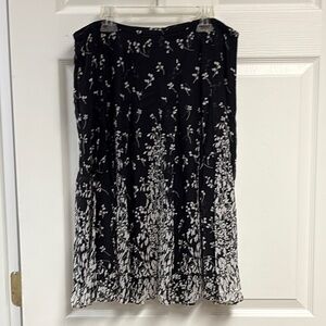 Jones New York Black and White A-Line Cocktail Skirt